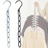 1/5Pcs Stainless Steel Clothes Hanger Organizer Space-Saving Foldable Wardrobe Rack For Efficient Clothing Storage