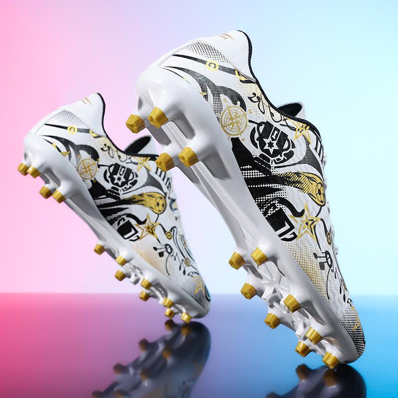 31-44 Boys Leather  Football Boots Men's Professional Artificial Turf Training Football Boots for Girls