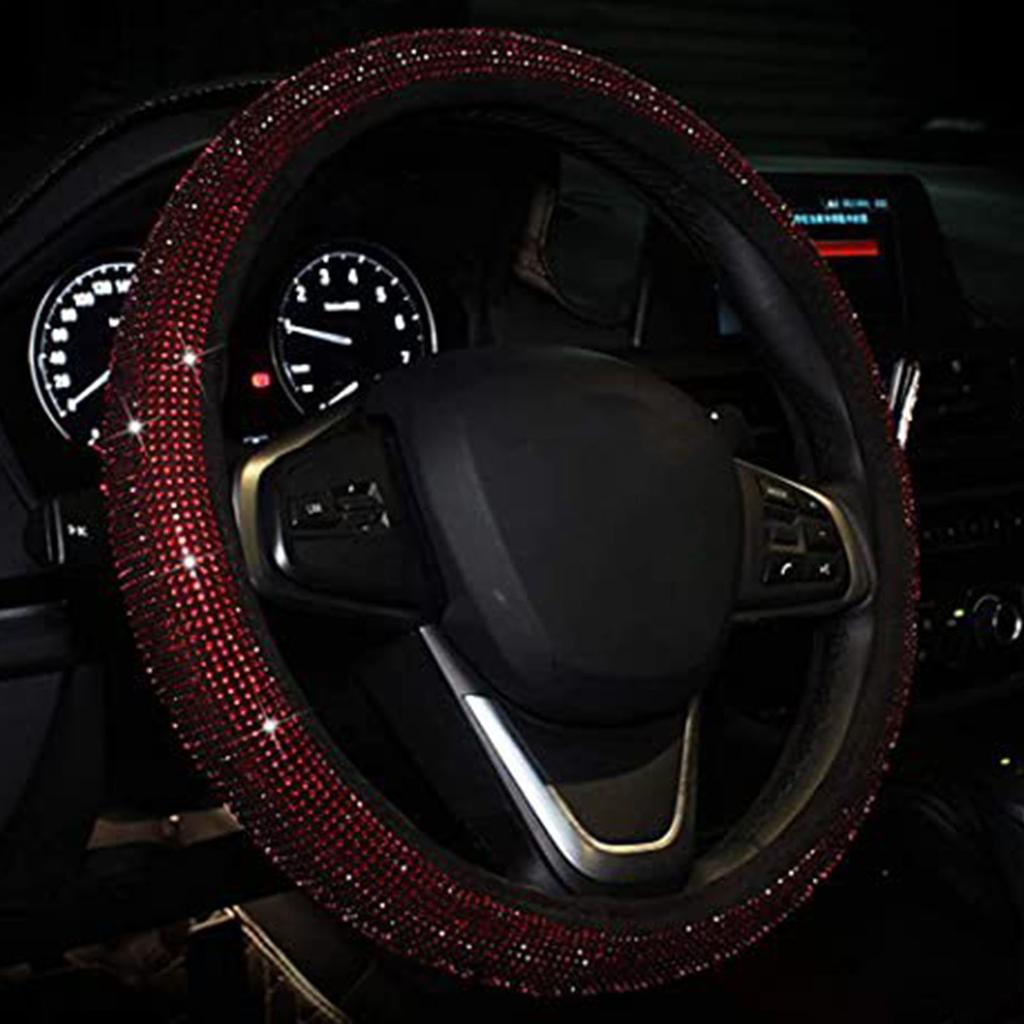 Car Steering Wheel Cover 15in Stylish Shiny Antislip Steering Wheel Protector for Most Cars