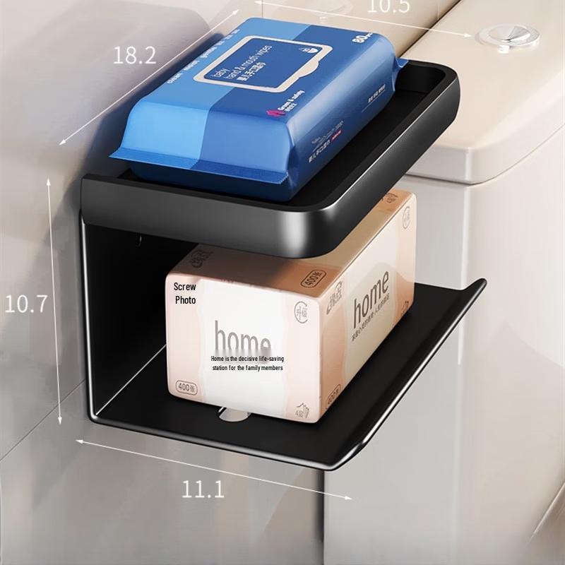 cmaos Double-Layer Waterproof Wall-Mounted Tissue Holder