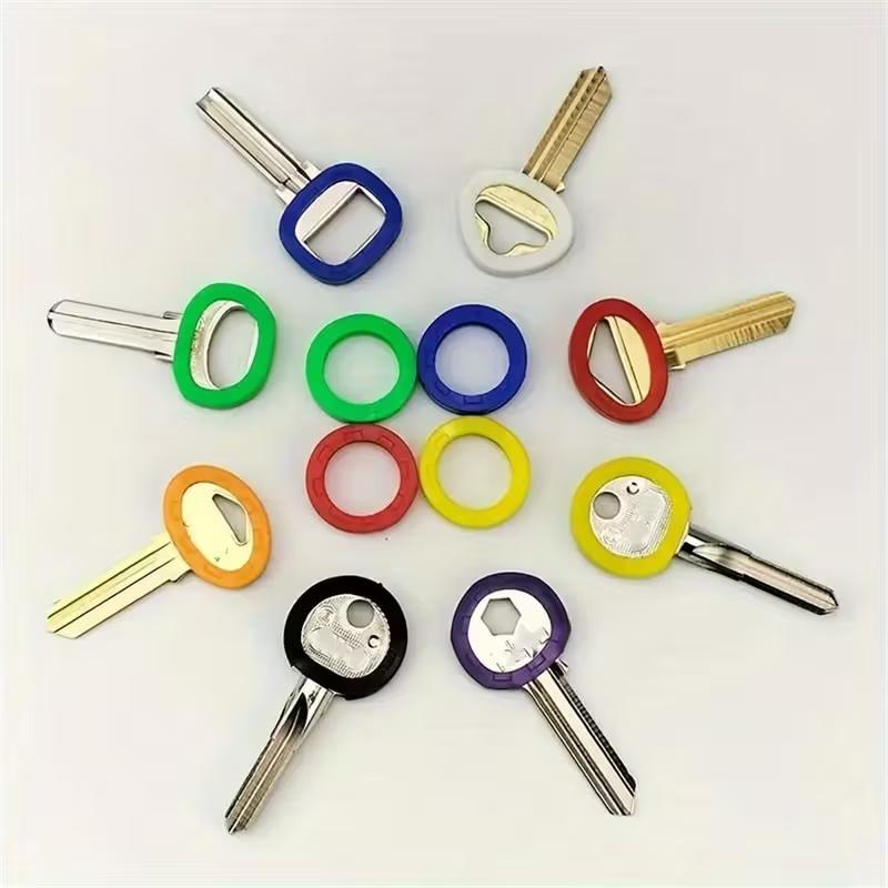 12pcs Colorful Silicone Key Covers | Animal & Heart Designs for Easy Key ID | Home Office Use