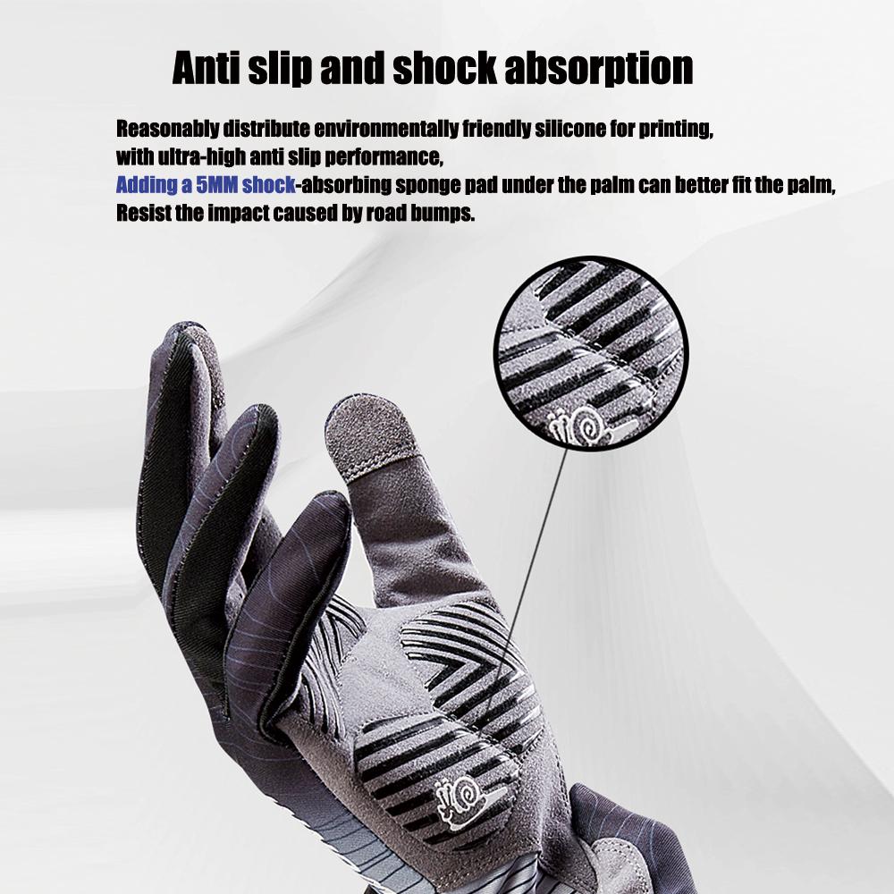 WONNY Cycling Gloves Mountain Bike Gloves Biking Gloves for Men Women Outdoor Full Finger Workout Gloves Touch Screen Anti-Slip