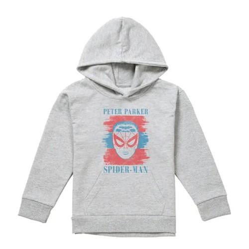 Spider-Man Childrens/Kids Peter Parker Stripes Heather Pull Over Hoodie