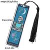 Colorful Skeleton The Reader Stainless Steel Tassel Bookmark, a Birthday and Christmas Reading Gift for Book Fans, Lovers, and F
