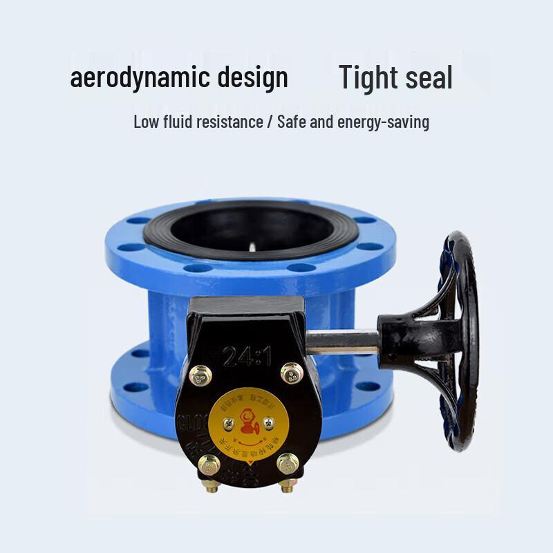 D341X-16 Manual Worm Gear Flange Soft Seal Butterfly Valve
