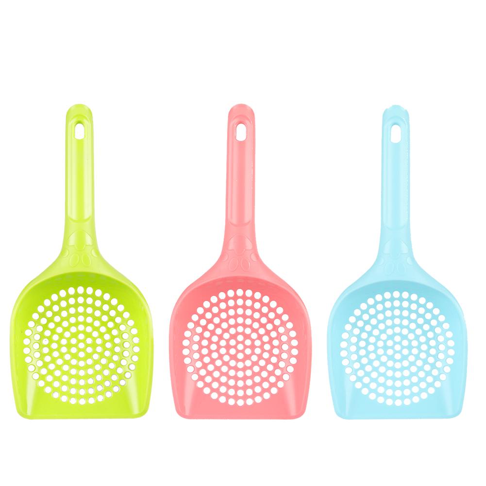 Plastic Cat Litter Scoop Pet Toilet Poop Cleaning Shovel Small Round Hole Cat Litter Sieve Spoon Cat Toilet Cleaning Tool