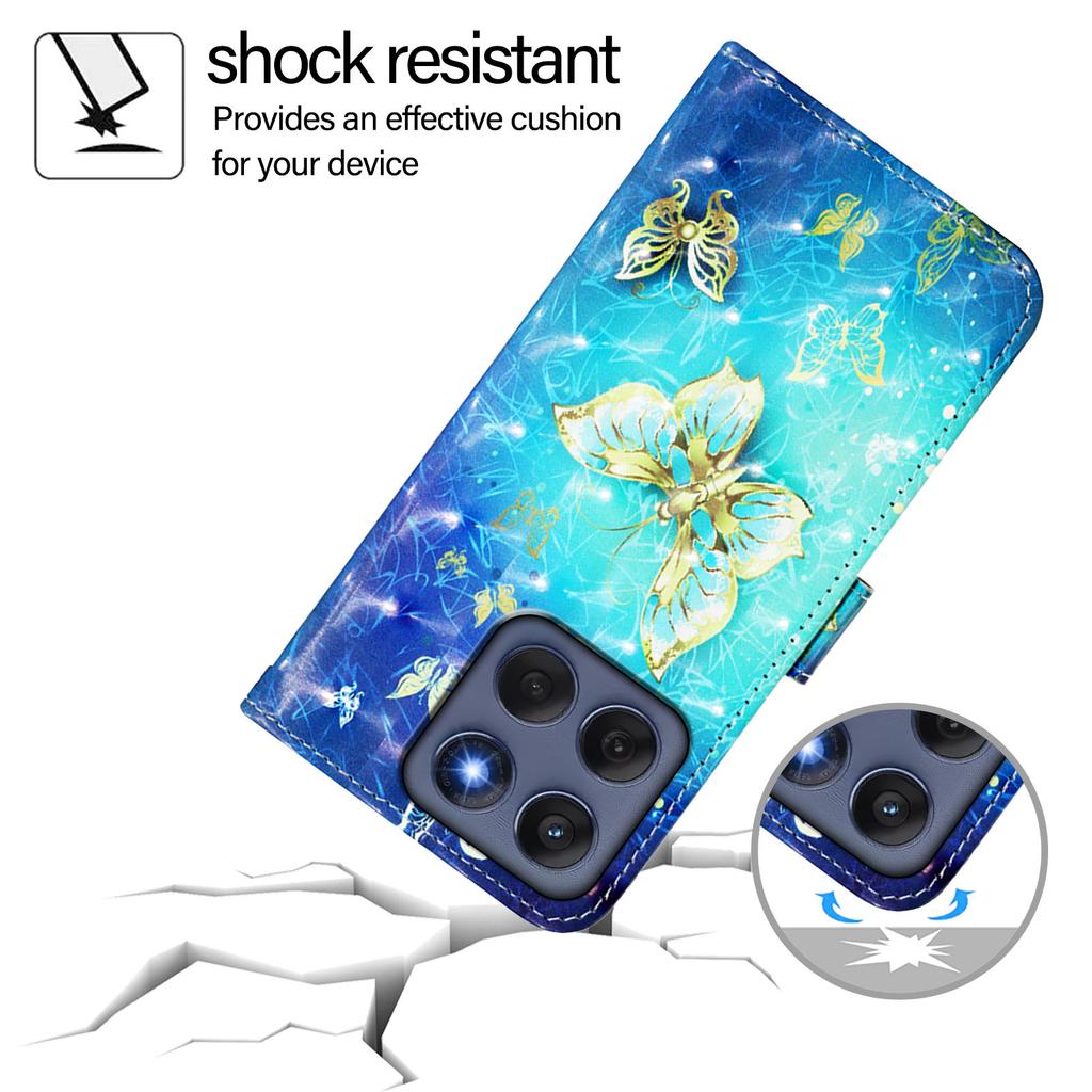 For Motorola Edge 60 5G/60 Fusion 5G Leather Case Pattern Printing Wallet Stand Mobile Cover with Strap