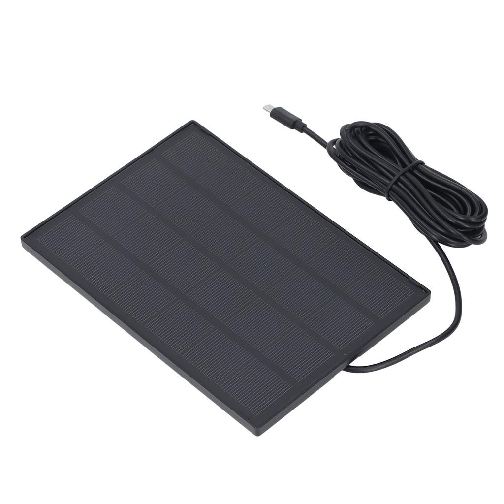 5W 5V Solar Panel for Security Camera IP66 Water Proof Outdoor Wireless Camera Charger with Micro USB Type C Interface