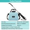 Handheld Electric Sprayer Agriculture Tools with 3 Mist Nozzles 5L Watering Can Shoulder Strap Atomizing Watering Bottle