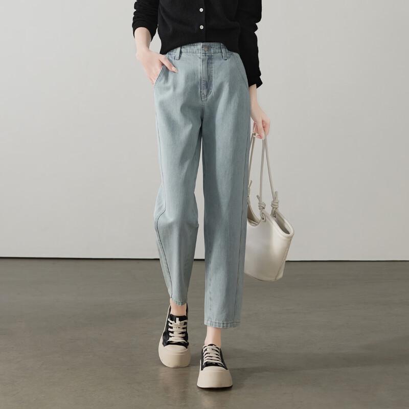 SOFSIL Women s High-Waist Tapered Denim Jeans 27