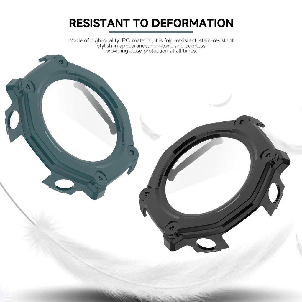 PC Case+Tempered Galss For Amazfit T-rex3 Pro SmartWatch Strap Cover bumper for  Huami Trex3Pro 48mm Screen Protector Shell