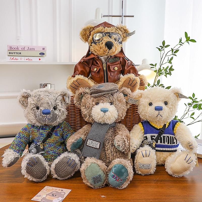 Vintage Plush Teddy Bear Toy With Camera Design Perfect For Photographers And Basketball Fans