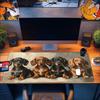 Süßer Dackel Hund Große Schreibtischmatte Rutschfeste Gummi-Gaming-Mauspad HD-Druck Tastaturunterlage Für Büro Laptop Gamer Computer-Setup