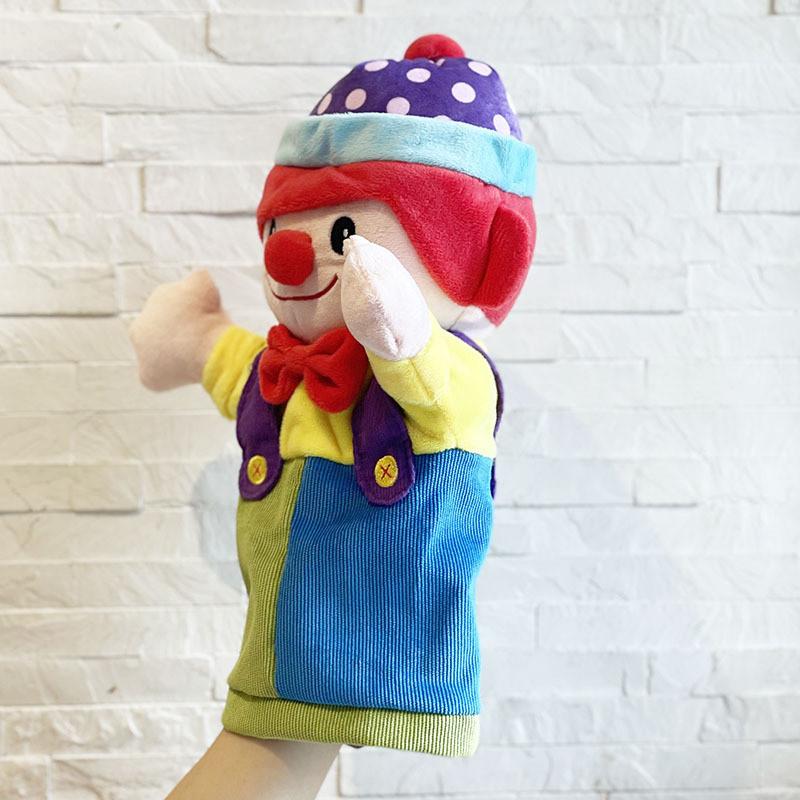 Hand Joker Puppet Kidfriendly Clown Plush Toy Short Hair Soft Material Play Gift