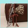 Sweet Cool Leopard Heart Keychain With Butterfly Bow For Bag Decoration