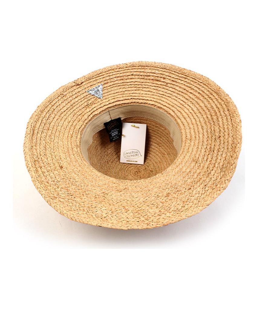 Yunibeosyeolkemiseuteuli Sv Metal Round Wire Raffia Hat