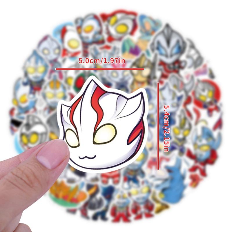 120Pcs No Repeat Cartoon Anime Ultraman Children'S Waterproof Diy Stickers