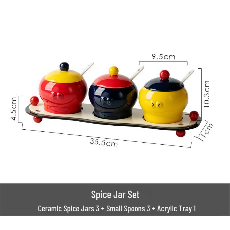 ZISIZ Ceramic Spice Jar Set