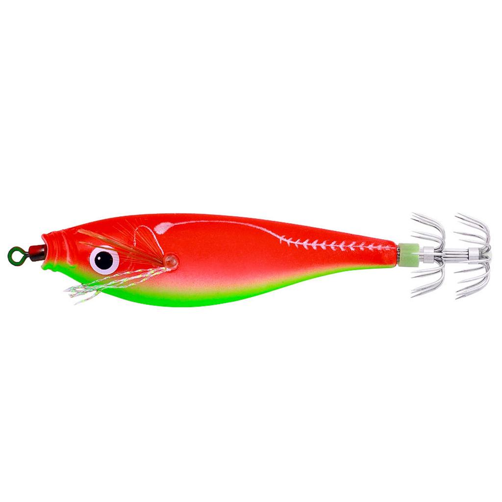 95mm Luminous Squid Hook Baits Fishing Lures Artificial Squid Hook Jigs Octopus Squid Shrimp Fishing Glow Shrimp Lures