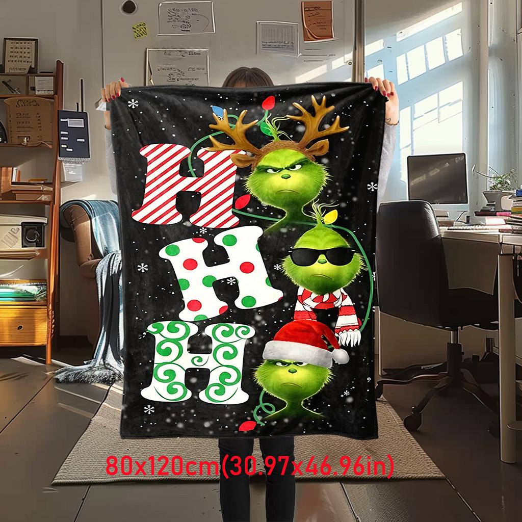 Christmas Gift Comedy Movie How the Grinch Stole Christmas blanket home warming, four season bed decoration sofa cover flannel throwing blanket K16