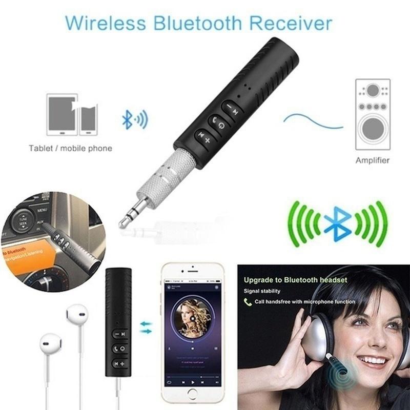 VAORLO X7 Receiver Bluetooth Audio Adapter With 3.5mm AUX Metal Cable For Car Kit Speaker Headphone Hands-Free Calling