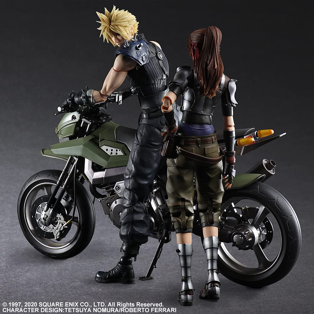 Final Fantasy VII Remake PLAY ARTS Kai Cloud Bike SET PVC malovaná pohyblivá figurka Jesse a