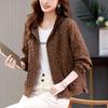 Women's Spring 2024 Fashionable Chinese Jacquard Hooded Jacket