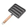 Sausage Grilling Pan Professional Efficient Prevents Stick Spill Proof Thickened Cast Iron Sausage Pan Hot Dog Grill