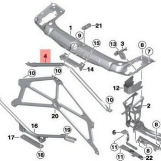 BMW 3 Series F30 Gantry Bracket Accessories 51647245789
