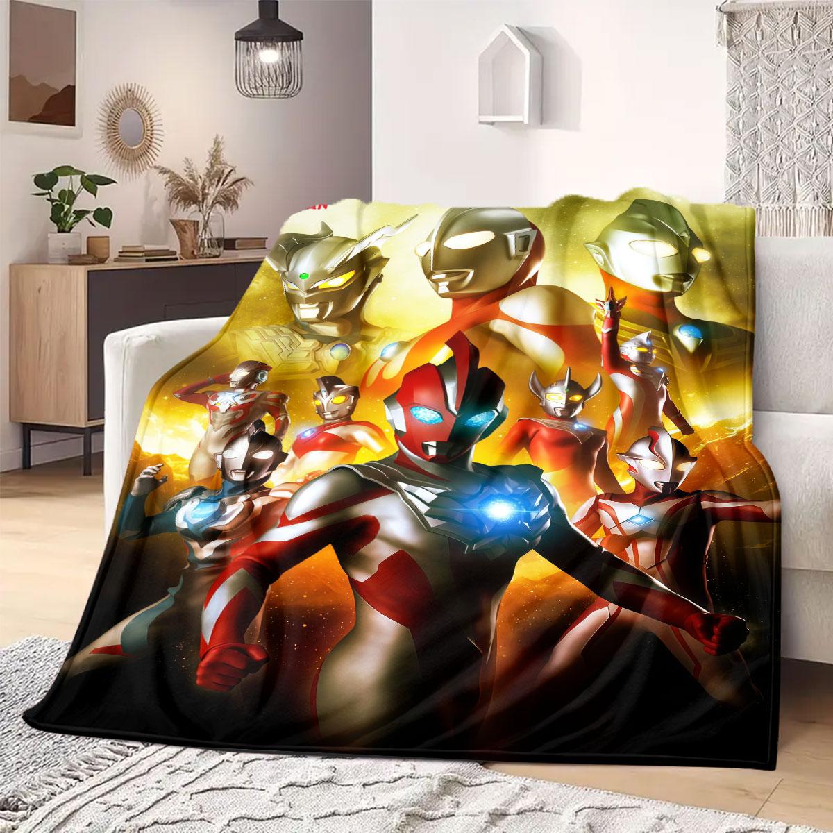 

Ultraman anime Flannel Blanket Warm,Comfortable,Suitable for Bedrooms,Sofas,Beds,Chairs,Picnics,Travel 75x90cm