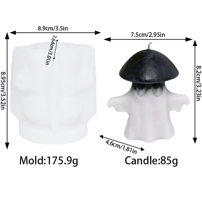 Ghost Halloween Candle Mold DIY Halloween Candle Crafts Plaster Resin Cast Mold Home Artwork Make Halloween Gifts