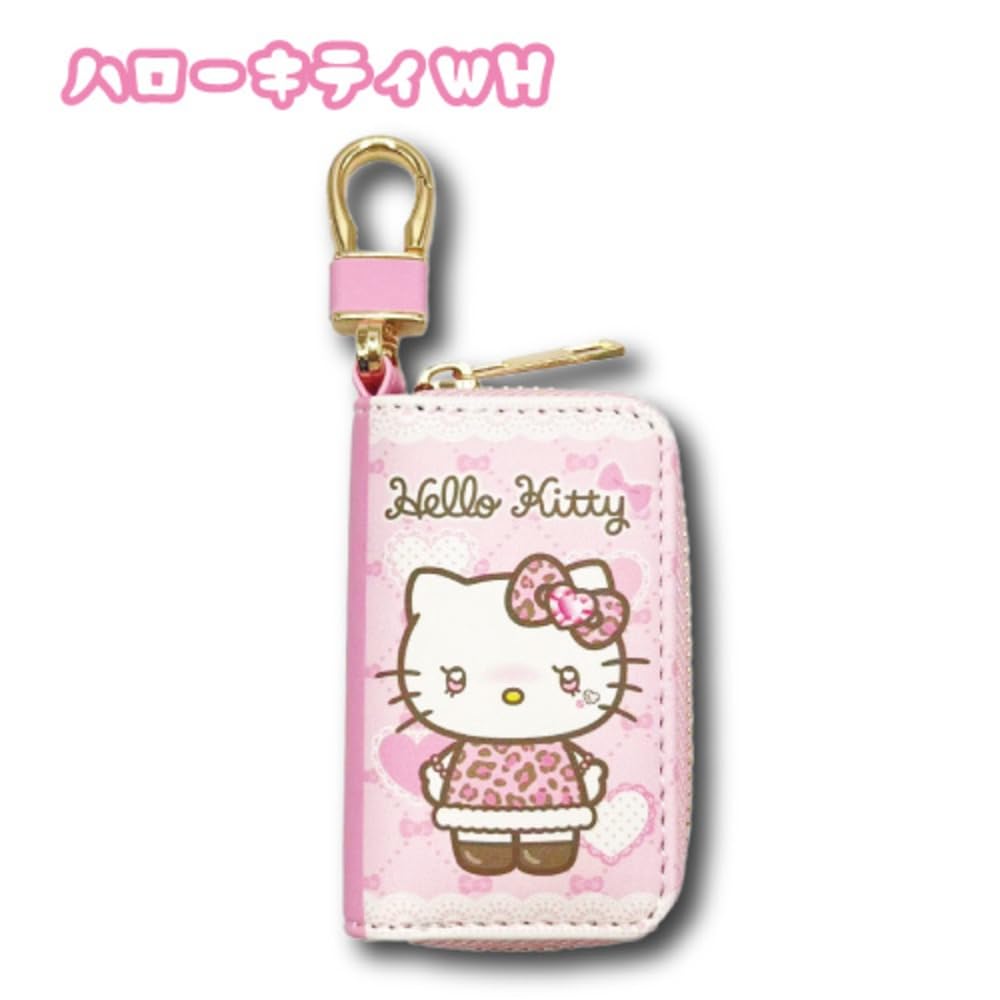 Hatayama Shoji Sanrio Gal Series 3 Smart Key Case, Hello Kitty, Y2K, Available In Black, White, and Brown, Cute and Stylish, Approx. H9 X W5.5 X