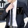 Brooch with Chain Collar Pin, Suit with Four-pointed Star Fringed Brooch, Chest Decoration - Simple Accessory