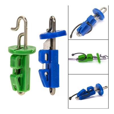 10 Piezas Acero Inoxidable Anzuelo de Pesca Desanzuelador Portátil Clip Liberador de Señuelos Quitaclavos Accesorios de Pesca Fácil de Usar