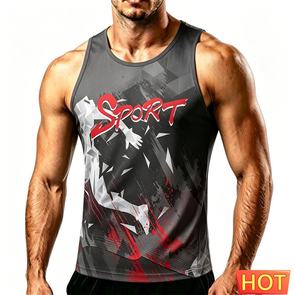 Outdoor Football Sports Men's Tank Top Summer Quick Dry Training Vest Fashion Gym T-shirt Professional Running Sleeveless Shirt