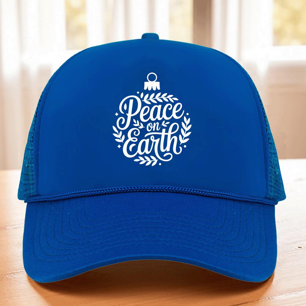 Christmas 47-Pattern Trucker Cap with Hot-Stamped Logo and Sunshade