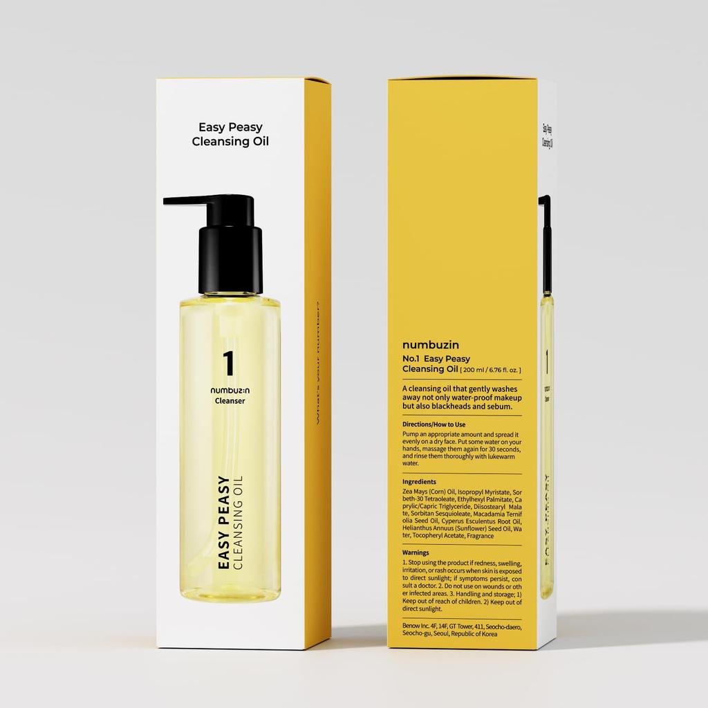 numbuzin No.1 Easy Peasy Cleansing Oil Deep Makeup & Pore Cleansing 200ml