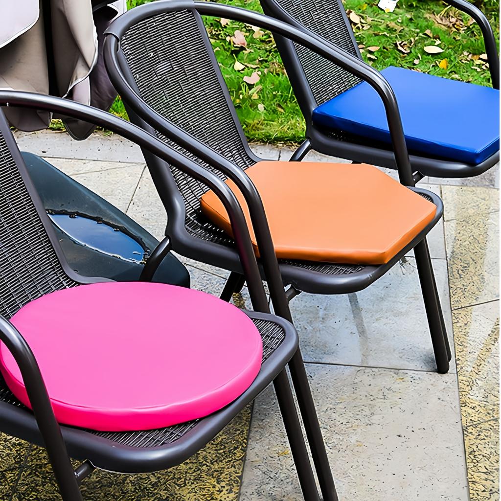 18CM Round Cushion Sponge Pad Dining Chair Cushions Outdoor Garden Seat Cushion Outdoor Chair Thicken Chair Pads Stool Non-slip