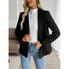 New Autumn Stylish Simple Casual Commuter Suit Collar Black Blazer
