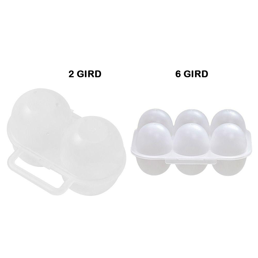 Plastic Storage Box 2 Grid 6 Gird Egg Tray Durable Egg Carton Picnic