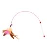 Long Steel Wire Rod Feather Bell Interactive Cat Teaser Toy With Replacement Head