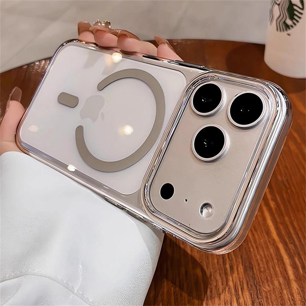 

Ultra Thin Transparent For Magsafe Magnetic Phone Case For iPhone 17 Pro Max 17Pro 17 Air Luxury Wireless Charge Clear PC Cover iPhone Air