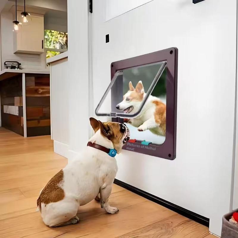 Gattaiola Impermeabile 4 Vie di Chiusura Sportellino Trasparente Design Insonorizzato per Interno Esterno Casa Ufficio Uso Animali Domestici