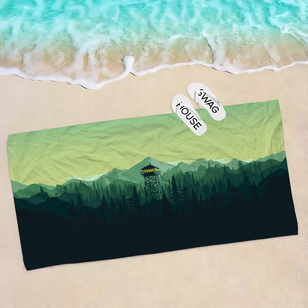 

Firewatch Forest Game Anime Beach Swimming Towel Soft Absorbent Washcloth Children s Gifts for Kids Travel Camping Gym W30*H60(CM)