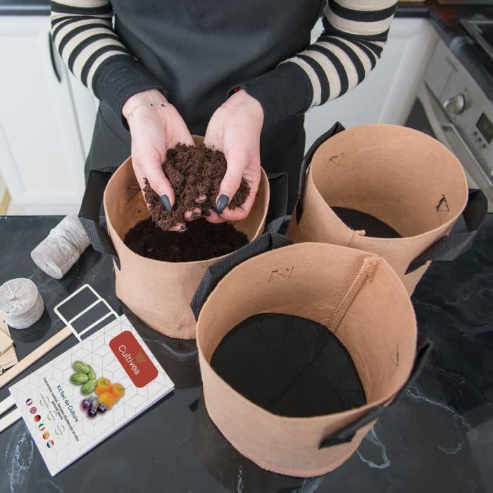 Kit sacs de culture BIO* (Graines Concombre , Tomate , Poivron)