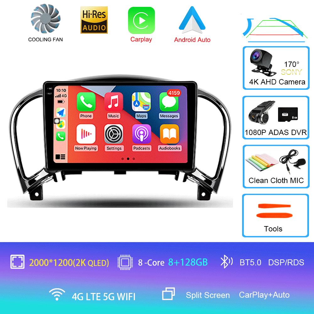 Car Radio Android 14 Carplay For Nissan Juke YF15 2010 - 2014 Navigation GPS Multimedia Video Player WiFi+4G Stereo DSP Video BT