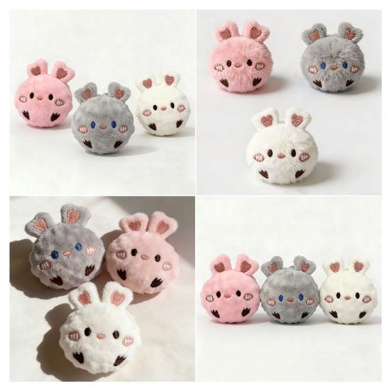 Plush Rabbit Dog Chew Toy Bite Resistant Cartoon Bunny Dog Teething Toy with Squeaker Boredom Stress Relief Toy Pet