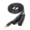 Plug and Play 3.5mm Connector To Dual XLR 3 Pin Male Adapter Audio Adapter Cable  Studio Use
