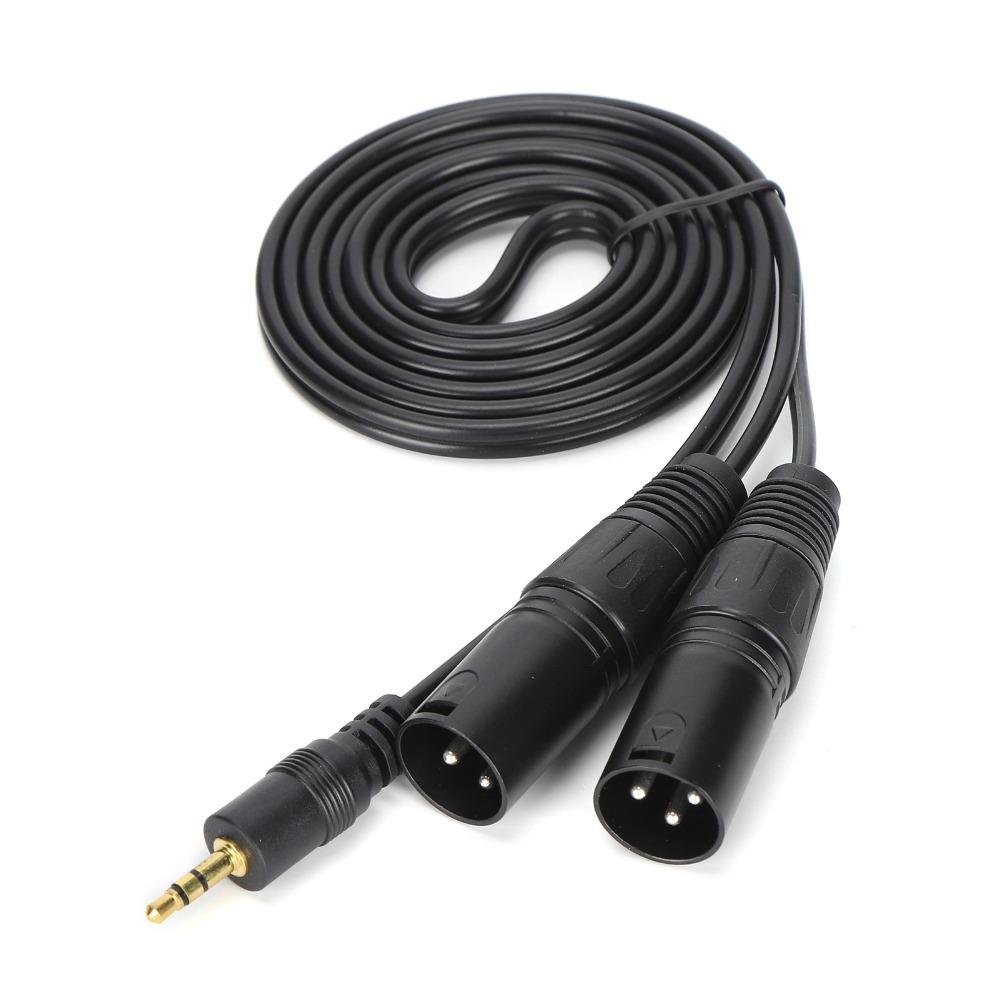 Plug and Play 3.5mm Connector To Dual XLR 3 Pin Male Adapter Audio Adapter Cable  Studio Use