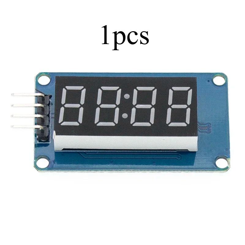 1pcs TM1637 4 Bits Digital LED Display Module For Arduino 7 Segment 0.36Inch Clock RED Anode Tube Four Serial Driver Board
